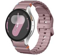 Dirrelo No Gap Strap for Samsung Galaxy Watch 7 6 5 4 FE 40mm 44mm, Soft Silicone Sport Band Compatible With 6 Classic 47mm 43mm/5 Pro/4 Classic Women, SmokePurple