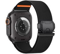 Dirrelo Nylon Strap Compatible with Apple Watch Ultra 2 Strap 49mm 46mm 45mm 44mm 42mm for Men - Parachute Buckle Elastic Sport Wide Wristband for iWatch Band Series 10 9 8 7 6 5 4 3 2 1 SE/2 Ultra