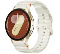 Dirrelo Strap for Samsung Galaxy Watch 7, 6, 5, 4 FE, 40mm, 44mm, Soft Silicone Sport Replacement Strap for 5 Pro/6 Classic, No Gap, Women, Apricot