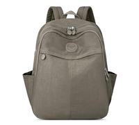 DIRRONA Fashion Large Women's Backpack for 15 Inch Laptop Daily Casual Backpacks Travel Work School University Nylon Rucksack Anti-Theft Ladies Daypack Elegant Shoulder Bags Coffee Color