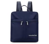 DIRRONA Simple Women Backpack Lightweight Shoulder Bags Travel Work School Leisure Anti-Theft Daypack Multiple Pockets Nylon Waterproof Daily Ladies Fashion Backpacks Blue B