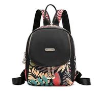 DIRRONA Small Backpack for Women - Convertible Chest Bag, Lightweight Waterproof Nylon Mini Rucksack, Stylish Sling Backpack Purse for Travel and Daily Use Colorful Leaf