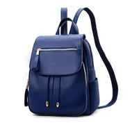 DIRRONA Women’s Anti-Theft Small to Medium Backpack, PU Leather Lightweight Fashion Rucksack, Water-Repellent for Work, Travel and City Commuting Classic Navy Blue