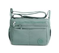 DIRRONA Womens Crossbody Shoulder Bag - Large Lightweight Nylon Bags Multiple Pockets Adjustable Strap Ideal for Casual Travel Work and Daily Use Mint Green
