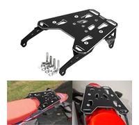 Dirt Bike 3D CNC Multi Behind Rear Luggage Top Cargo Carrier Tail Rack Holder Plate Compatible with CRF300L CRF 300L Rally 2021 2022 2023 2024 2025 (Black)
