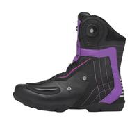 Dirt Bike Boots,Outdoor Motorbike Shoes,Off-Road Motorbike Shoes,with Gear-Mounted Gasket,Ankle Support,Rotating Lock,Comfortable,Avoid Collisions,Suitable for Off-Road Travel Purple