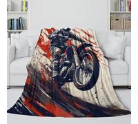 Dirt Bike Cozy Blanket - The Memorable Blanket for Kid Bought By Parent/GrandParent - Birthday Gift for Son Daughter Grandson Granddaughter Friend 70x80inch(180x200cm)