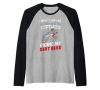 Dirt Bike Dirt Riding Off Road Motocross Enduro Adventure Raglan Baseball Tee