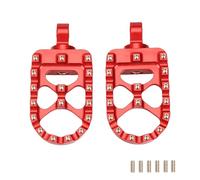 Dirt Bike Footpegs Motorcycle Foot Pegs Wide Fat Footrests Pedals Fit For Harley Sportster XL 883 1200 Dyna Street Bob Bobber Motorbike Foot Rests(Red)