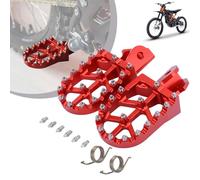 Dirt Bike Footpegs,Motorcycle Wide Foot Pegs Foot Pedals Rests CNC Aluminum Alloy With Springs for Sur Ron Light Bee Electric Bike CRF150F CRF230F 2003-2019-Red