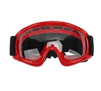 Dirt Bike for Kids, Adjustable Dirt Bike Goggles with Sponge Pad Dirtbike Goggles Versatile Motocross Goggles Portable Riding Goggles for Various Head Types(Red)