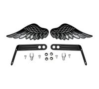 Dirt Bike Handguards - Windproof Handlebar Covers, Wing Shaped Guards, Blac