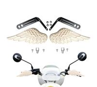 Dirt Bike Handguards - Windproof Handlebar Covers, Wing Shaped Guards, Blac