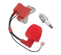 Dirt Bike Ignition Coil High Voltage Output for Atv Scooter | Plastic Alloy Ceramic Build, Heat Resistant Design, Easy Installation, Red Finish, 20x6.2x2.8cm