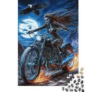 Dirt Bike Jigsaw Puzzles Puzzle for Adults Kids. 1000 Piece Impossible Challenge Toy Educational Game Home Decoration for Adults& Kids Age 14 Years Up 1000pcs (75x50cm)