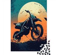 Dirt Bike Jigsaw Puzzles Puzzle for Adults Kids. 1000 Piece Whimsical Challenge Toy Educational Game Home Decoration for Adults& Kids Age 14 Years Up 1000pcs (75x50cm)