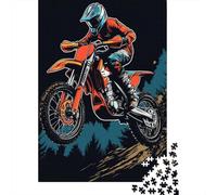 Dirt Bike Jigsaw Puzzles Puzzles for Adults Kids. 1000 Piece Great Gifts Challenge Toy Educational Games Home Decoration for Adults& Kids Age 14 Years Up 1000pcs (75x50cm)