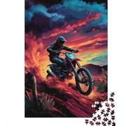 Dirt Bike Jigsaw Puzzles Puzzles for Adults Kids. 1000 Piece Impossible Challenge Toy Educational Games Home Decoration for Adults& Kids Age 14 Years Up 1000pcs (75x50cm)