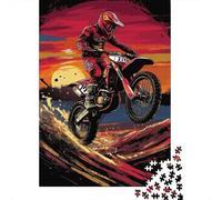 Dirt Bike Jigsaw Puzzles Puzzles for Adults Kids. 1000 Pieces Great Gifts Challenge Toy Educational Games Home Decoration for Adults& Kids Age 14 Years Up 1000pcs (75x50cm)