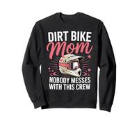 Dirt Bike Mom Nobody Messes With This Crew Gift Sweatshirt