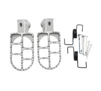 Dirt Bike Motorcycle Foot Pegs Rests For Yamaha PW50 PW80 TW200 Footrests Step Tip Plate Extender Accessories accessory(Silver)