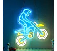 Dirt Bike Neon Signs for Wall Decor, Motercycle Neon Lights for Bedroom Living Room Game Room Man Cave, 5V USB Power with Hanging Chain Hooks