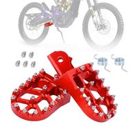 Dirt Bike Passenger Foot Pegs Footpegs Pedal Rests MX Style CNC for Surron Sur Ron Light Bee X S LBX Electric EBike Red