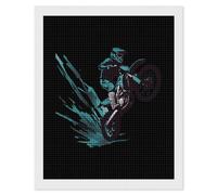 Dirt Bike Rider Motocross Diamond Art Painting Kits Square Full Drill Diamond Art Painting DIY Diamond Dot Arts Crafts 16"x20"