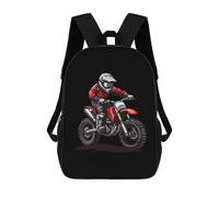 Dirt Bike Rider Motocross Dirt Biking Backpack for Men Women 17 Inch Laptop Backpack Travel Hiking Daypack