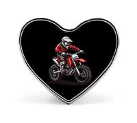 Dirt Bike Rider Motocross Dirt Biking Badge Heart Shape Cute Brooch Pins Button Badges for Backpack Jackets Hats Decor