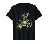 Dirt Bike Shirts For Boys Kids Motocross Camo Dirtbike T-Shirt