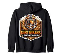Dirt Bikers Anonymous Funny Dirtbike Rider Motocross Lover Zip Hoodie
