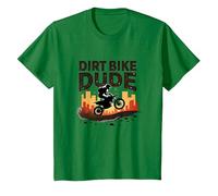 Dirt Bikes for Boys Dude Motocross Urban Adventure T-Shirt, Kids, Kelly Green, 2 Years
