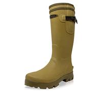 Dirt Boot Men`s Neoprene lined Adjustable Wellington Muck Field Boots® Closed Gusset Wellies… (7 UK, Khaki, numeric_7)