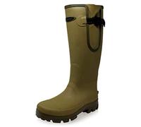 Dirt Boot Neoprene lined Gamekeeper Wellington Muck Field Gusset Boots Wellies (Khaki, 11)