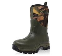 Dirt Boot Neoprene Pro Sport Wellington Mid-Cut Short Boots UK Green/Camo