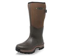Dirt Boot Neoprene Wellington Muck Boots Pro Sport Wide Calf Adjustable Gusset (9 UK, Brown, numeric_9)