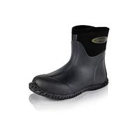 Dirt Boot Neoprene Wellington Muck Field Boots Garden Wellies Stable Yard Ankle Bootie (9 UK, Black, numeric_9)
