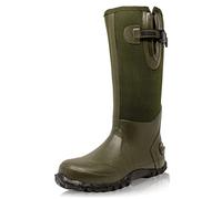 Dirt Boot Unisex Neoprene Wellington Muck Field Sport Boots Adjustable Gusset Rain Wellies (10 UK, Green, numeric_10)