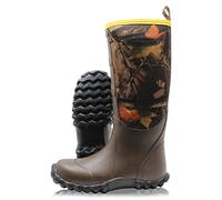 Dirt Boot Unisex Waterproof Neoprene Wellington Muck Field Sport Work Boots Rain Wellies (Brown/Camo, uk_footwear_size_system, adult, men, numeric, medium, numeric_12)