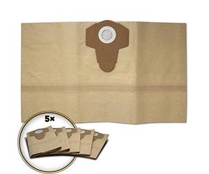 Dirt collection bag, paper filter bags (pack of 5), suitable for Einhell wet and dry vacuum cleaners e.g. Einhell TE-VC 1820, Einhell TH-VC 1820 S, Einhell TE-VC 2230 SA and more