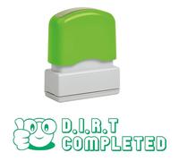 Dirt Completed Self-Inking Teacher Stamp, Reinkable, Quality School Stamp 10x39mm Green Ink*