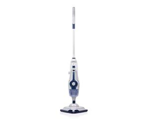 Dirt Devil DD7003 2-in-1 Manual Steam Cleaner and Floor Cleaner - 1600W with 5 Different Nozzles - Suitable for Different Floor Types - 18ft Range - Blue