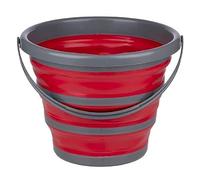 Dirt Devil Foldable Bucket 10 Litres - Cleaning Bucket Multifunctional Camping Use - Folding Bucket Space-Saving Compact - Bucket Foldable Practical - 32 x 25.5 x 5.5 cm - Red Grey