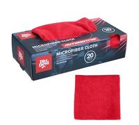 Dirt Devil Microfibre Car Cloths, Cleaning Cloths and Cleaning Cloths, Microfibre Cloth, Cleaning Cloth 30 x 30 cm, Red, Pack of 20