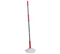 Dirt Devil Microfibre Mop - 125 x Diameter 7.5 cm - Easy to Wring - Red/Grey