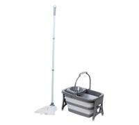 Dirt Devil Mop Set with Bucket, Foldable Mop Bucket with Wringer 18 L, Removable Mop Head, Space-Saving Mop Floor Set for Hard Floors