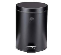 Dirt Devil Pedal Bin 5 L - Kitchen Waste Bin with Soft Close - Stainless Steel Waste Bin - for Kitchen, Bathroom and Office - Removable Inner Bucket - Kitchen Rubbish Bin - Diameter 20.5 x 28 cm -