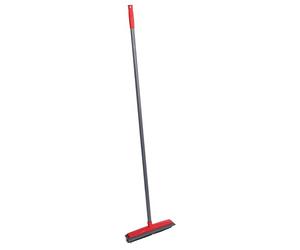 Dirt Devil Rubber Broom - Animal Hair - Rubber - Wiper with Handle - 120 cm - Grey/Red