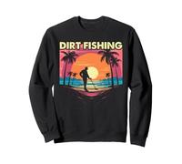 Dirt Fishing Beach Metal Detecting Sunset Treasure Hunt Sweatshirt